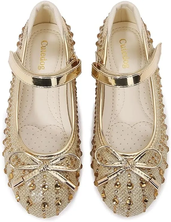 Girls Dress Shoes Prom Shoes Wedding Shoes Low Heel Glitter Toddler Shoes