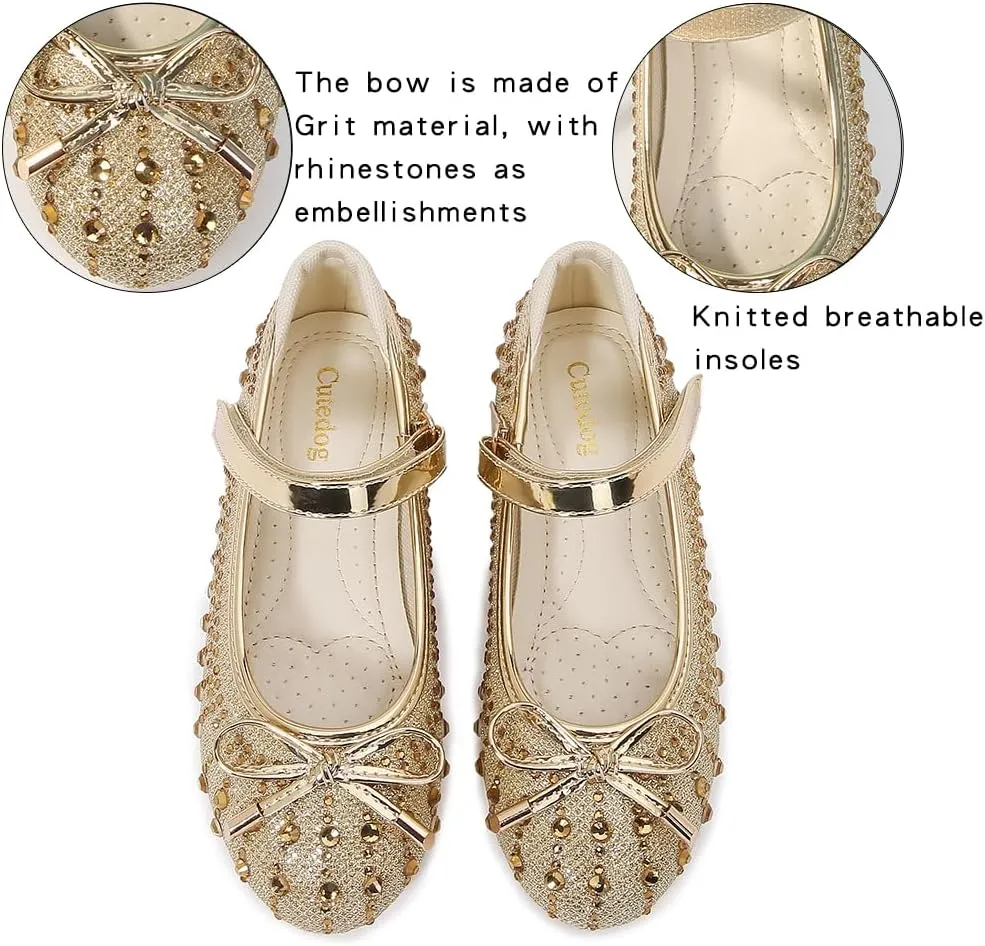 Girls Dress Shoes Prom Shoes Wedding Shoes Low Heel Glitter Toddler Shoes