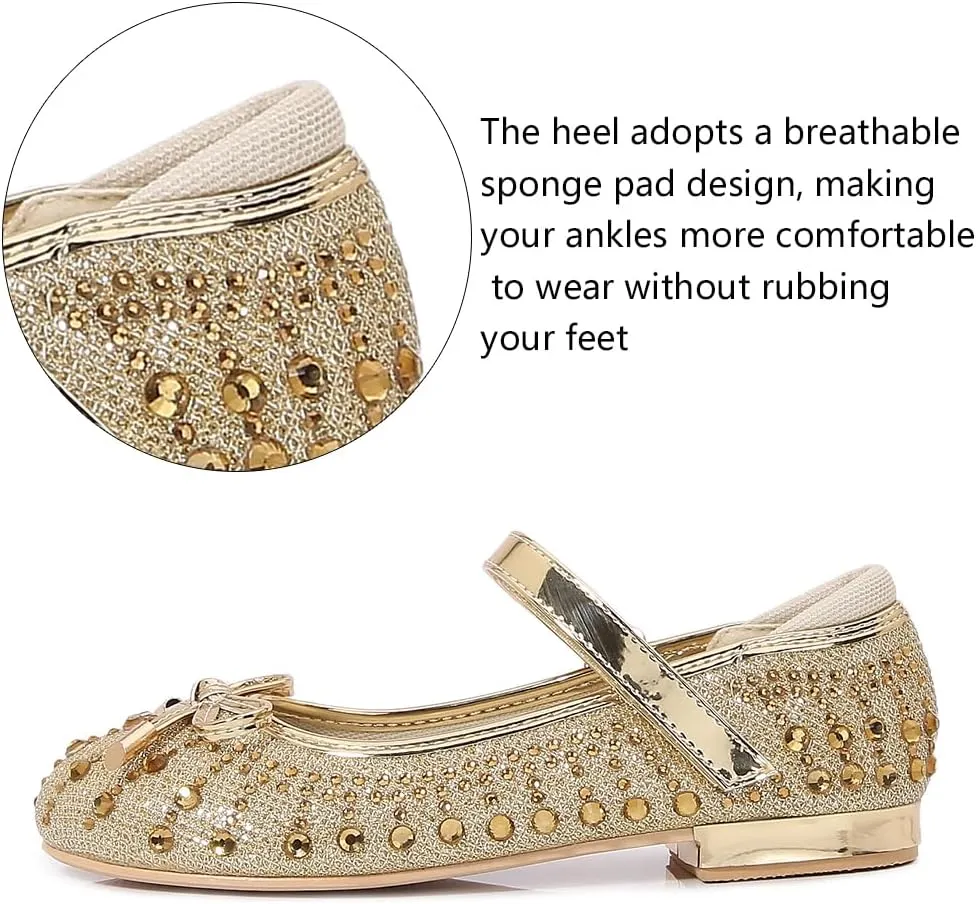 Girls Dress Shoes Prom Shoes Wedding Shoes Low Heel Glitter Toddler Shoes