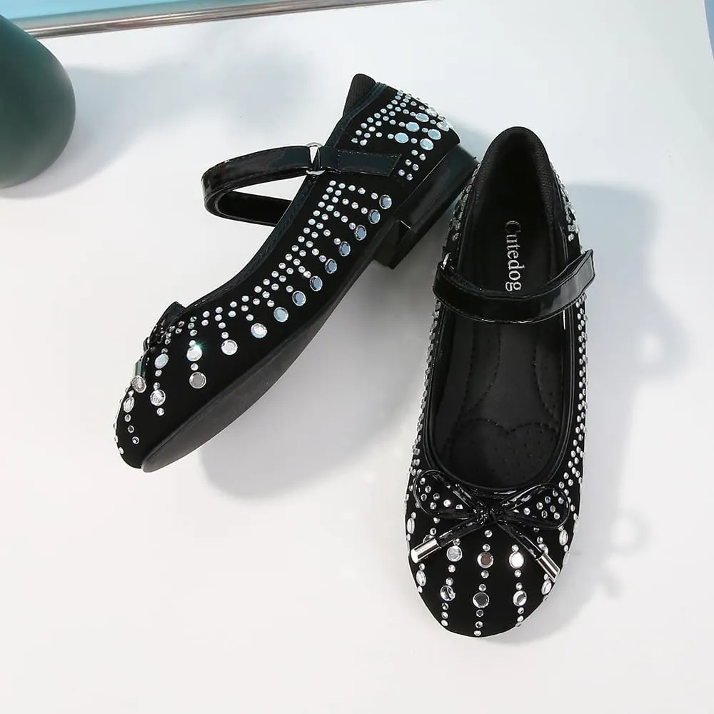 Girls Dress Shoes Prom Shoes Wedding Shoes Low Heel Glitter Toddler Shoes