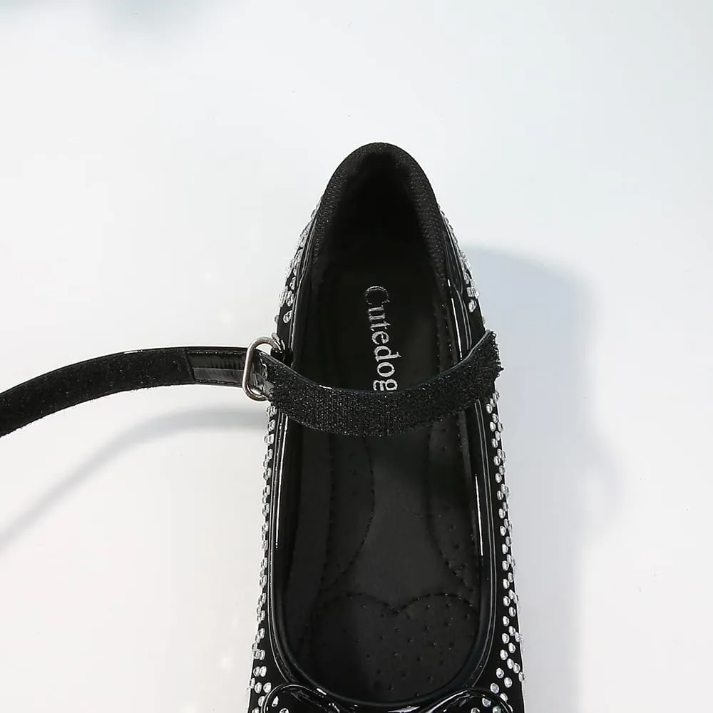 Girls Dress Shoes Prom Shoes Wedding Shoes Low Heel Glitter Toddler Shoes