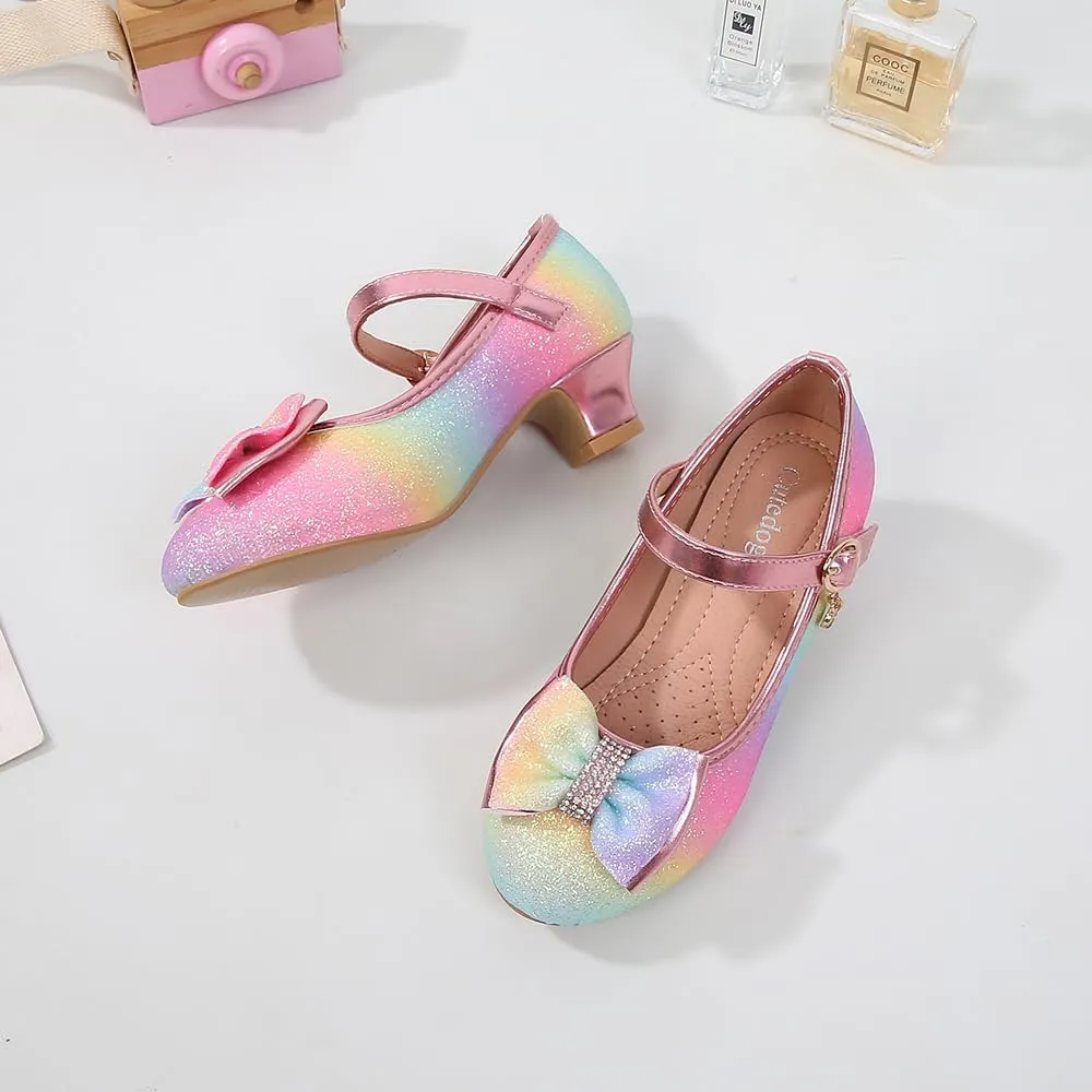 Girls Dress Shoes Prom Shoes Wedding Shoes Low Heel Glitter Toddler Shoes