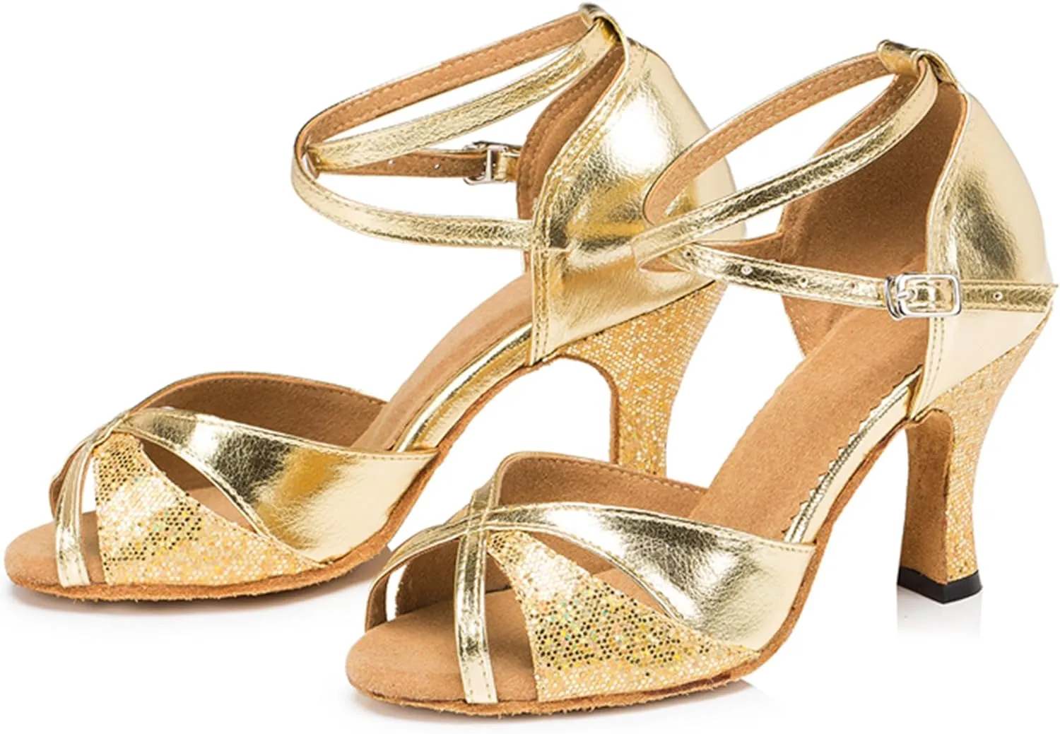 Girls Womens Latin Salsa Dance Shoes Glitter Comfortable Wedding Evening Sandals