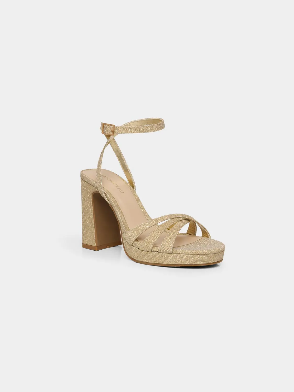 Glitter High Heel Platform Sandal