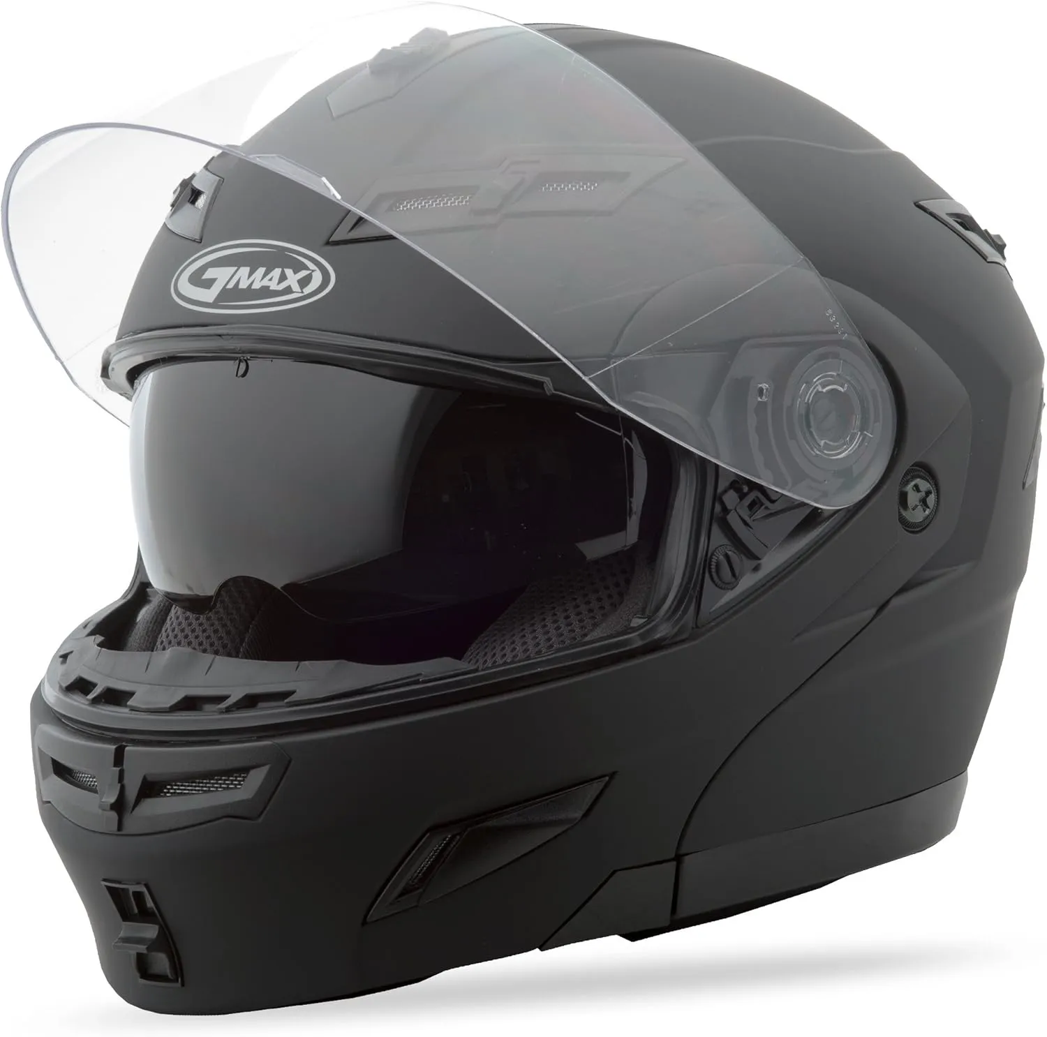 Gmax Unisex Adult GM54S Flat Black Modular Helmet 1540074