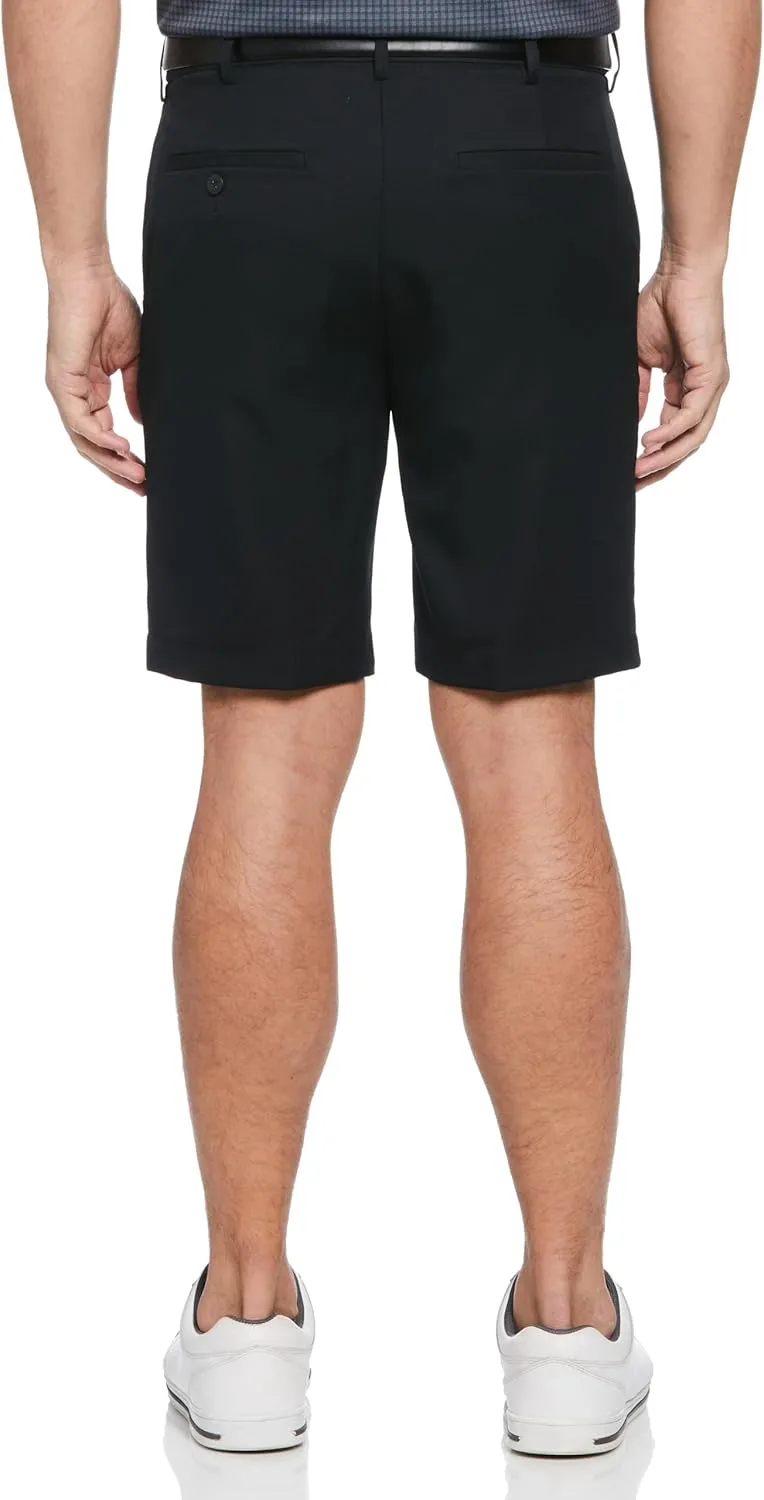 Grand Slam Men's 9" Flat Front Golf Short with Expandable Waistband, Lightweight Stretch Fabric, Moisture-Wicking