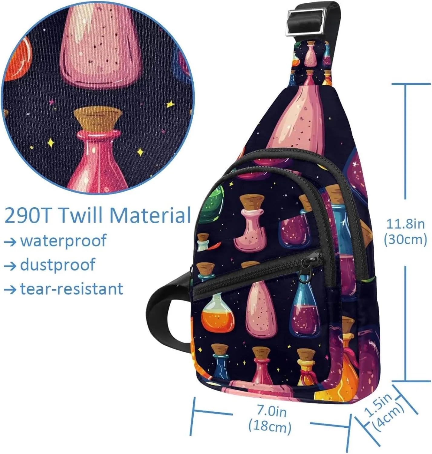 Halloween concept flat (2) Sling Backpack Bag