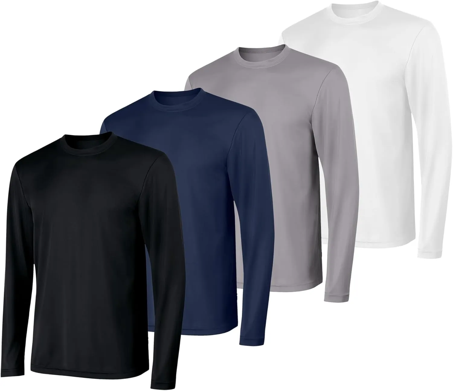Hanes Sport Men's Long-Sleeve T-Shirt Pack, Cool DRI Moisture-Wicking Performance T-Shirts, Performance Tee, 2-Pack