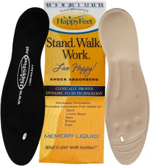 Happy Feet Insoles, Foot Pain Inserts Plantar Fasciitis Flat Feet Orthotic High Arch Support Gel Insert Shoe Insoles for Mens and Womens
