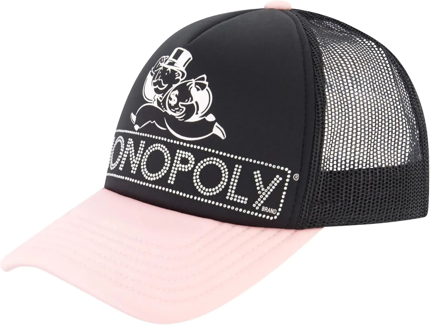 Hasbro Monopoly Baseball Cap, Adult Snapback Hat with Flat Brim, Olive Green