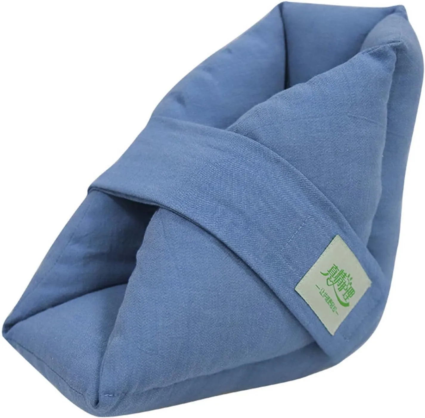 Heel Protector Cushion, Quilted Foot Pillow for Relieving Pressure Sores Bed Sores and Ulcers, Heel Pillow Boot with Thick Fluffy Filling and Extra Gentle Velvet Fabric(1pcs Pack-Small)