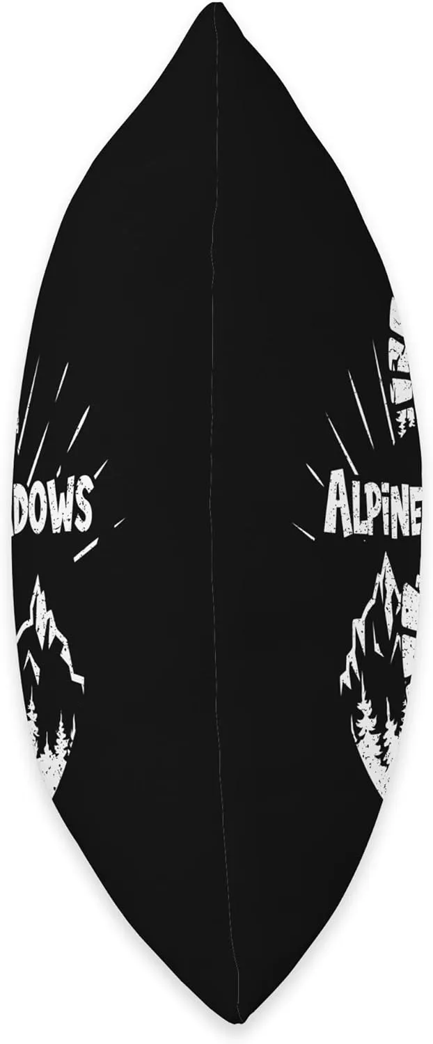 Hiking In Alpine Meadows Western United Vacation Ski Throw Pillow