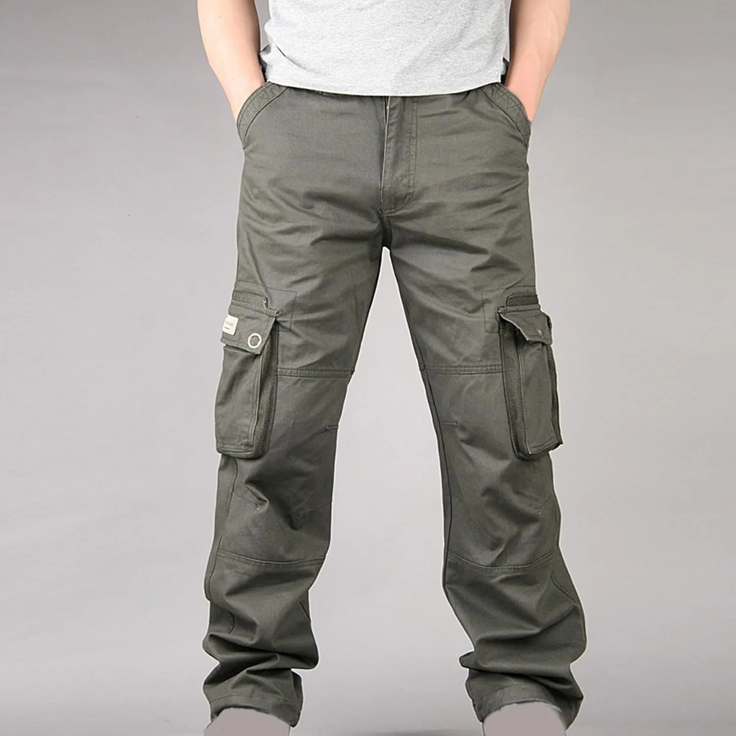 Hiking Pants Men Tactical Cargo Pants for Men Baggy Military Trousers Lightweight Joggers Work Multi-Pocket Pants