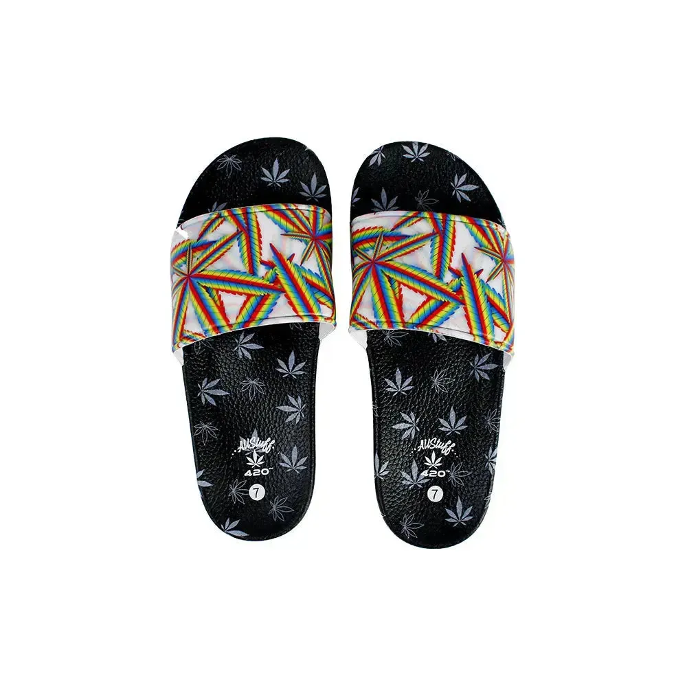Himpy Slides - Mens Pineapple Express Black Sandal - 1 Pair Per Pack