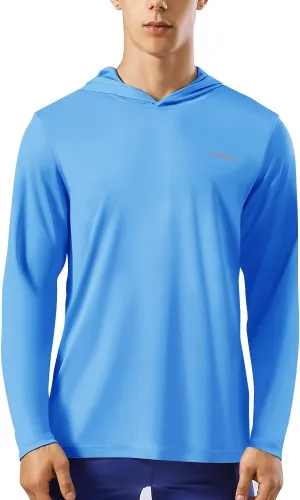HISKYWIN Men's Long Sleeve Shirts Lightweight UPF 50  Sun Protection SPF Outdoor T-Shirts Fishing Hiking Running Tee Tops