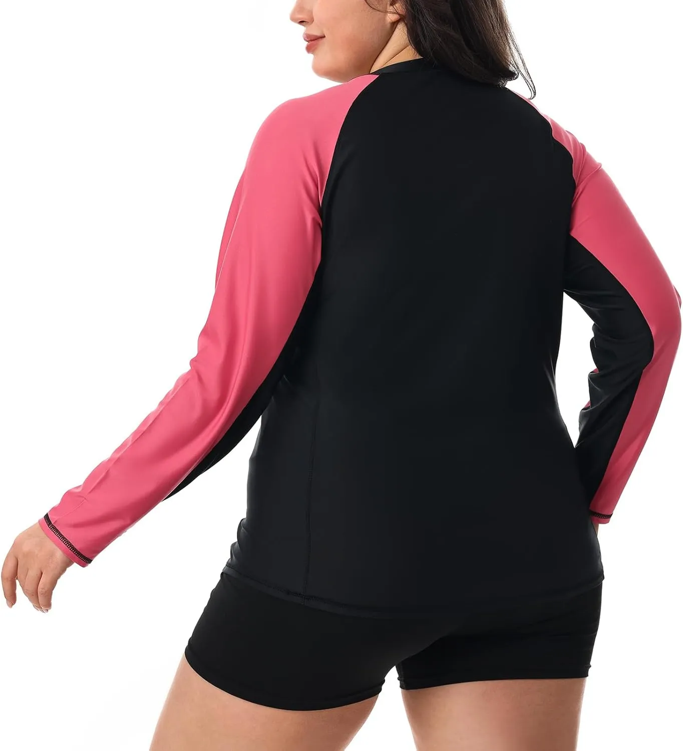HODOSPORTS Women's Plus Size Rash Guard UPF 50  Swim Shirt Sun Protection Swimsuit Top Long Sleeve 1X-6X