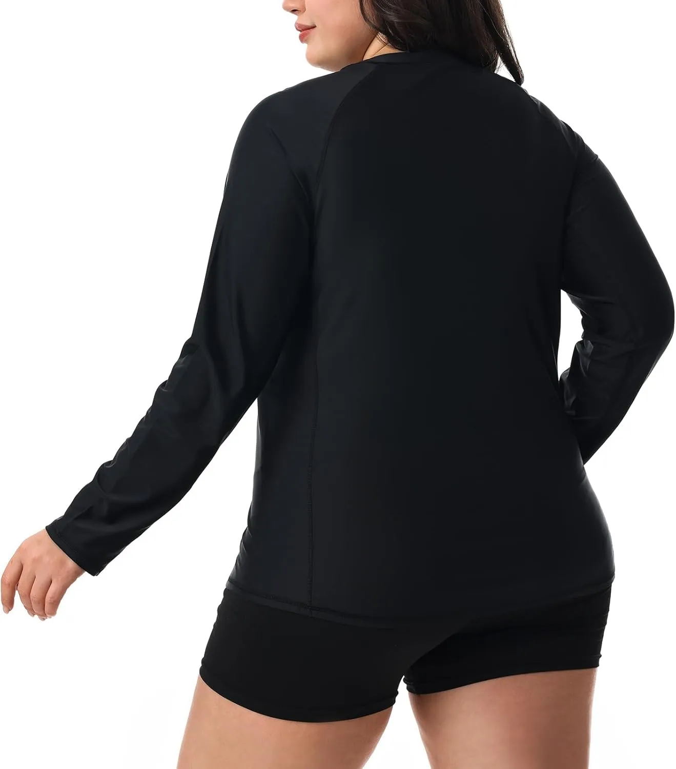 HODOSPORTS Women's Plus Size Rash Guard UPF 50  Swim Shirt Sun Protection Swimsuit Top Long Sleeve 1X-6X