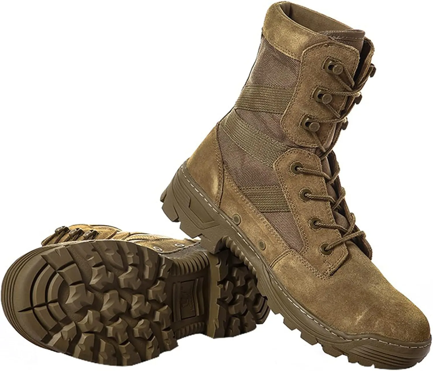 hongrenamz Mens Camping Walking Boots Lightweight High Rise Hiking Climbing Trekking Waterproof Shoes Brown-EU43/US9