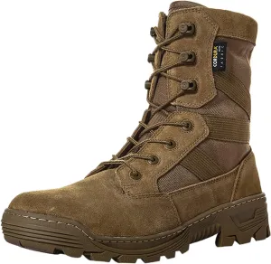 hongrenamz Mens Camping Walking Boots Lightweight High Rise Hiking Climbing Trekking Waterproof Shoes Brown-EU43/US9