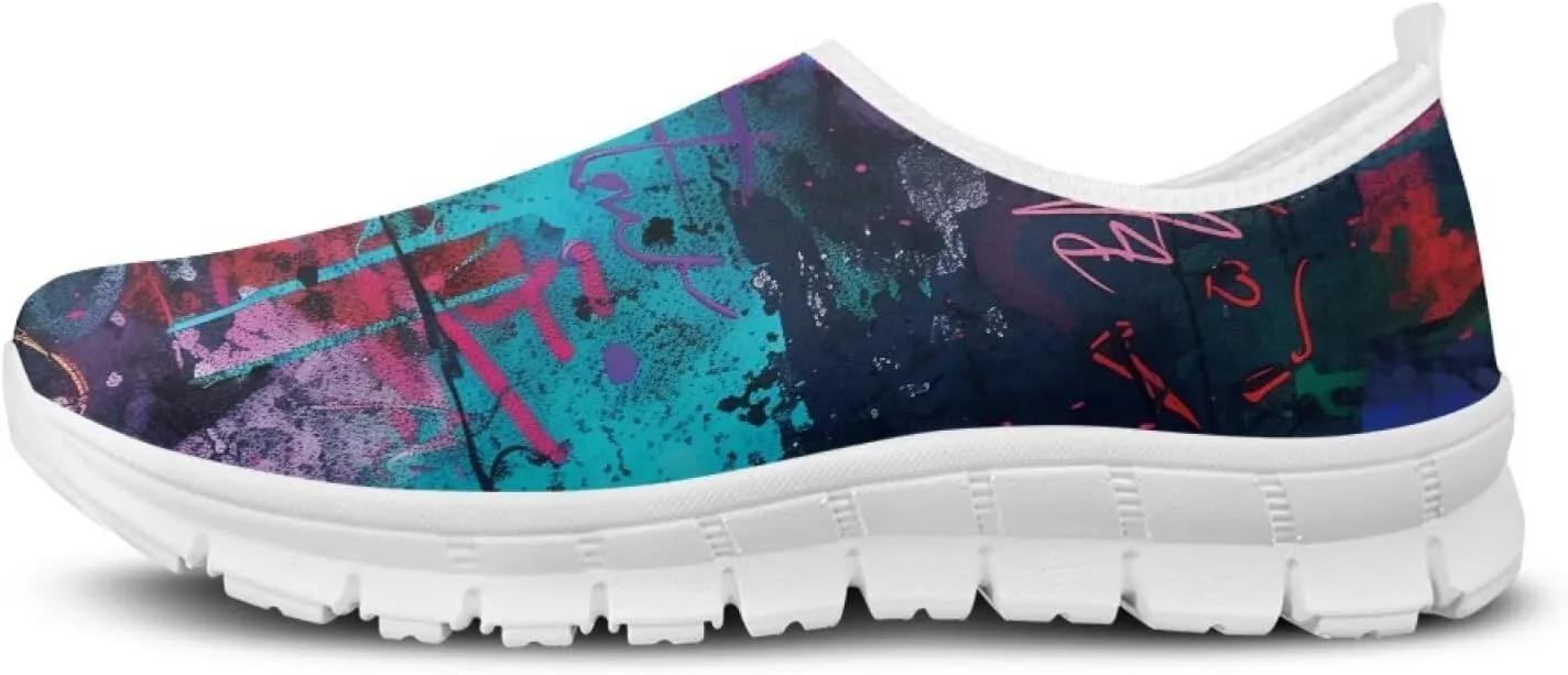 Howilath Books Print Women's Loafers & Slip-on Running Sneakers Casual Shoes Hands Free Shoes
