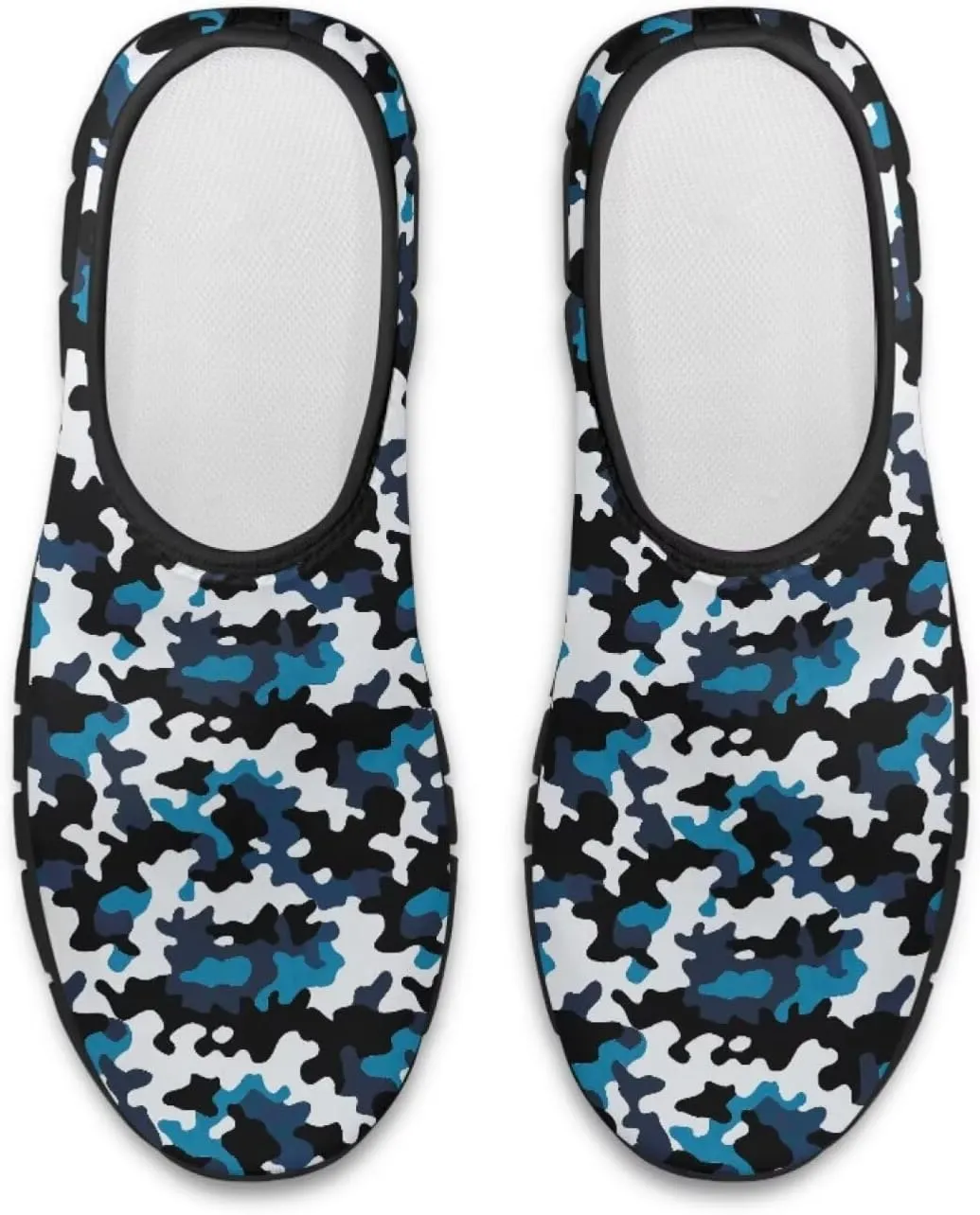 Howilath Camo Print Slip on Loafers for Women Anti-Skid Running Sneakers Fashion Trekking Shoes for Travel Camping