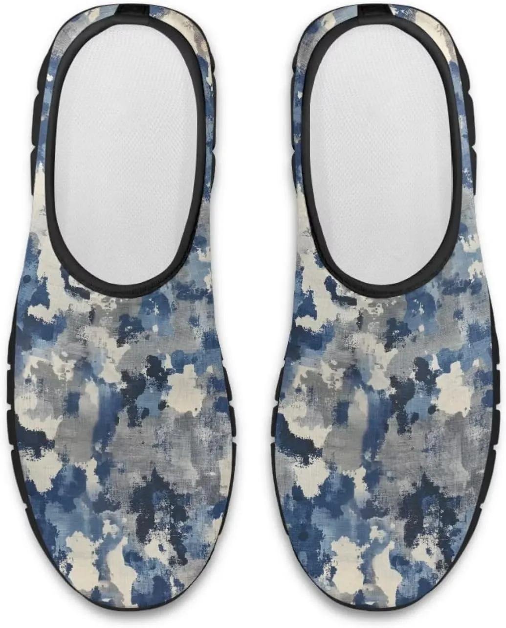 Howilath Camo Print Slip on Loafers for Women Anti-Skid Running Sneakers Fashion Trekking Shoes for Travel Camping