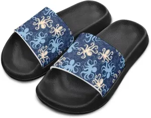Howilath Sea Animal Print Kids Slides Non-Slip Open Toe Slippers Boys and Girls Sandals Pillow Cloud Slippers with EVA Sole