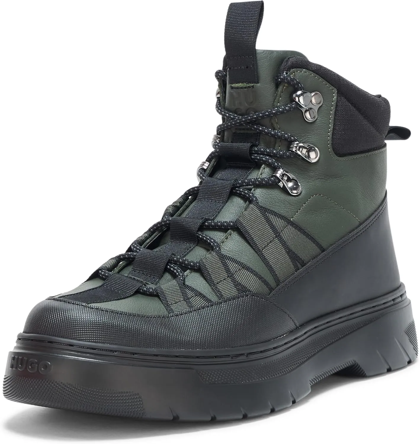 HUGO Women's High Top Hiking Style Lace Up Boot Fashion