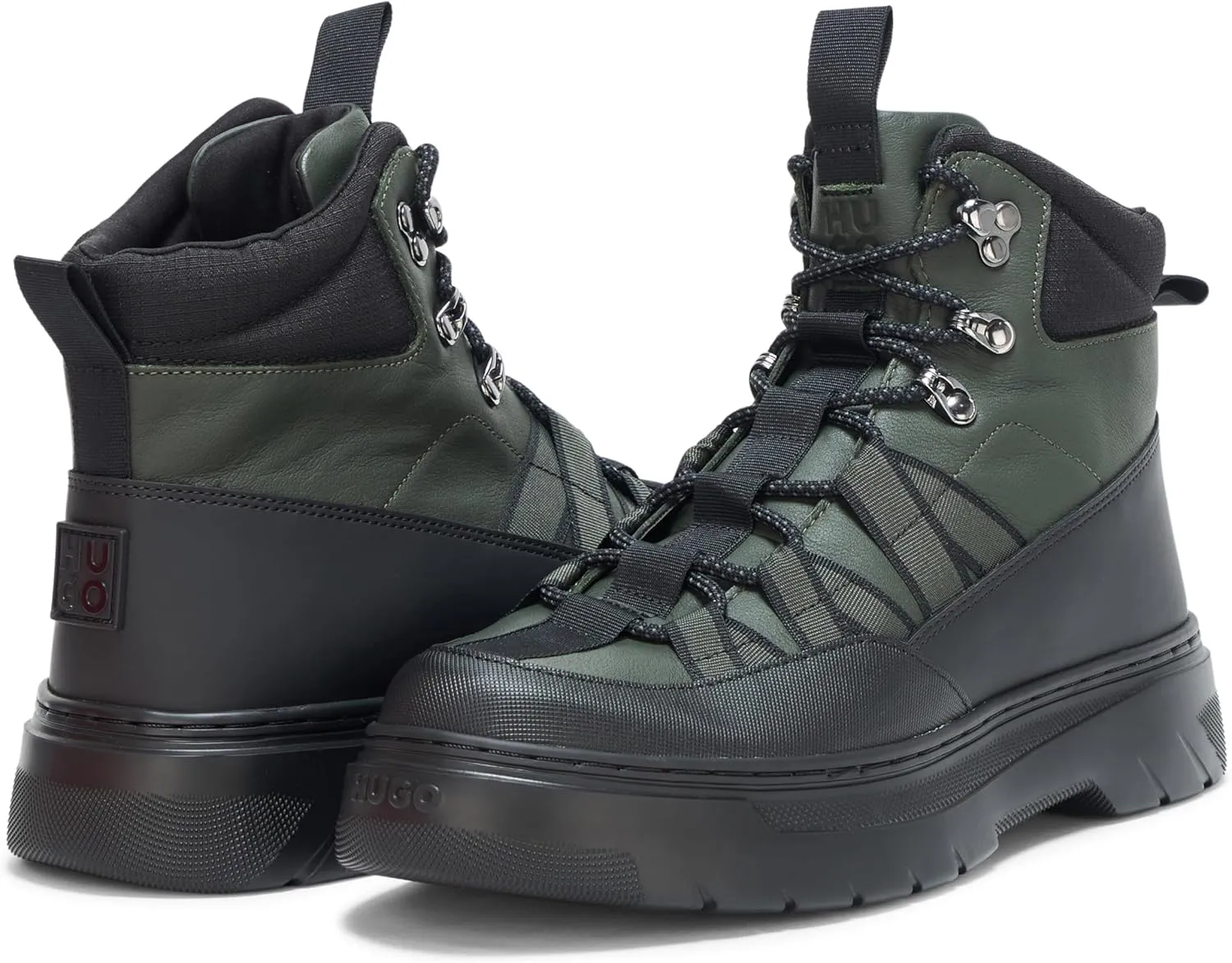 HUGO Women's High Top Hiking Style Lace Up Boot Fashion