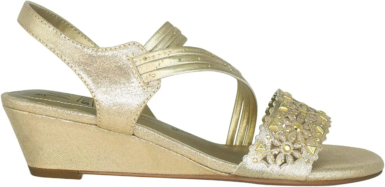 Impo Gatrina Stretch Wedge Sandal with Memory Foam