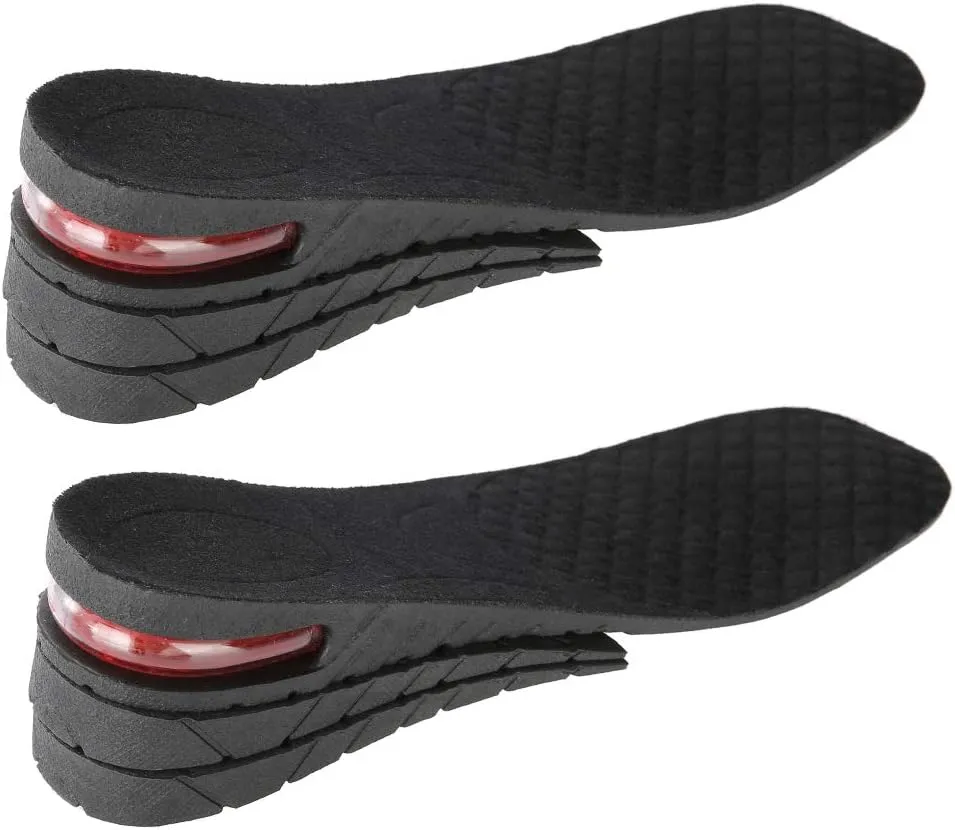 Increase Insoles, Height Adjustable 4 Layer Increase Insoles Unisex PU Height of Heel Highest Insoles(03# 3 Layers)