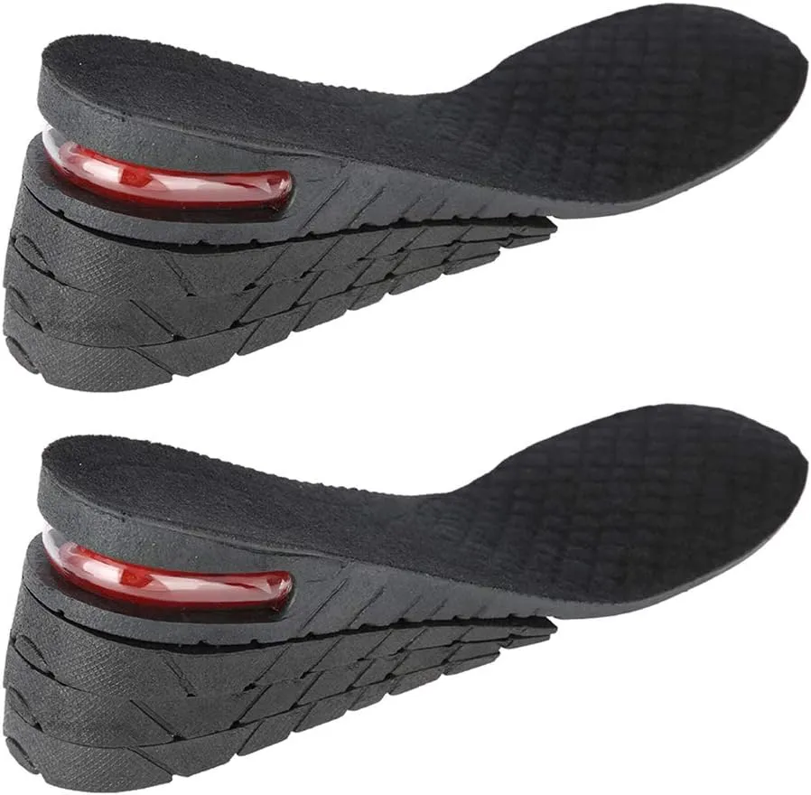 Increase Insoles, Height Adjustable 4 Layer Increase Insoles Unisex PU Height of Heel Lift Highest Insoles(04# 4 Layers)