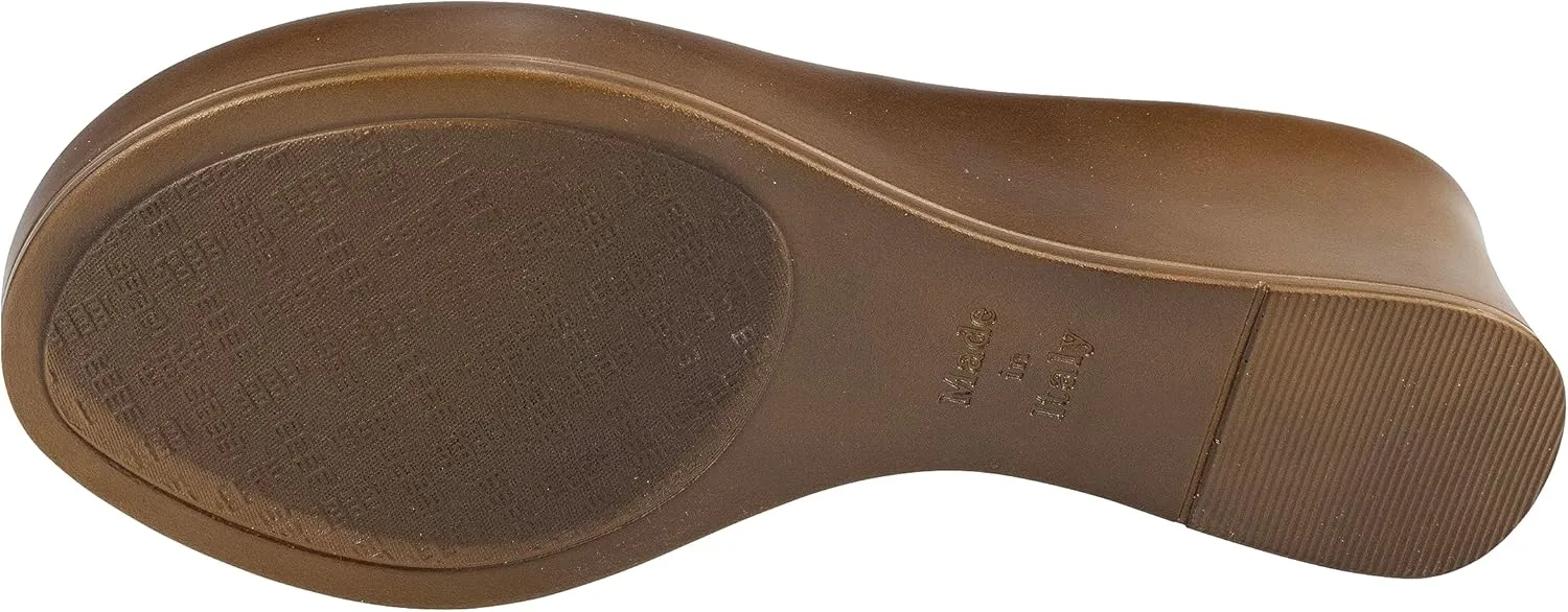 ITALIAN Shoemakers Ary Women's Wedge Slide Rhinestone Elastic Stretch Sandal for Women