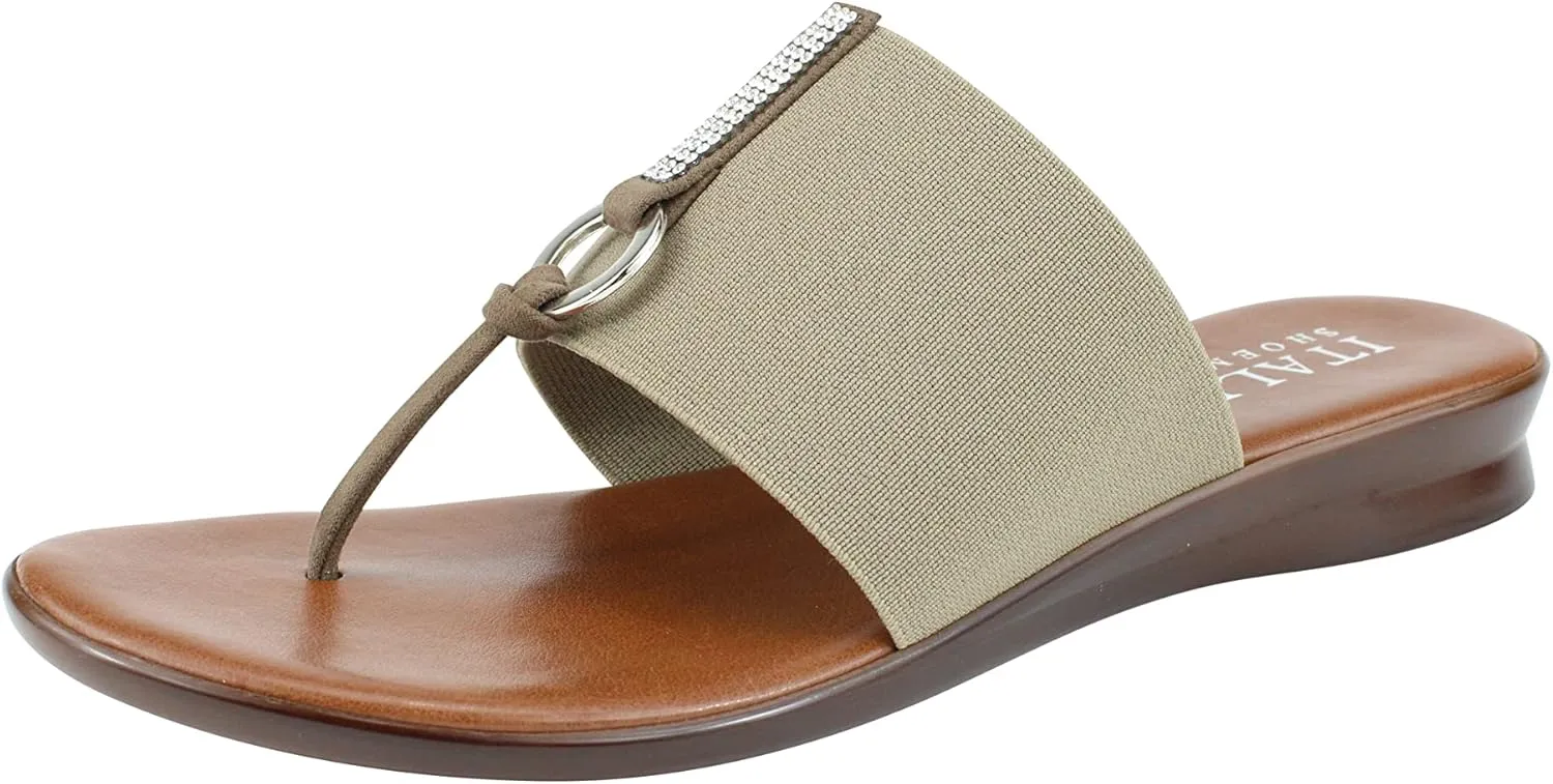 ITALIAN Shoemakers Lillee Women's Comfort Band Sandal Low Stretch Elastic