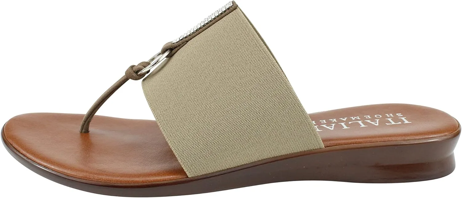 ITALIAN Shoemakers Lillee Women's Comfort Band Sandal Low Stretch Elastic