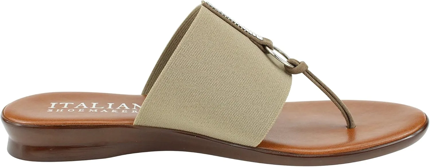 ITALIAN Shoemakers Lillee Women's Comfort Band Sandal Low Stretch Elastic
