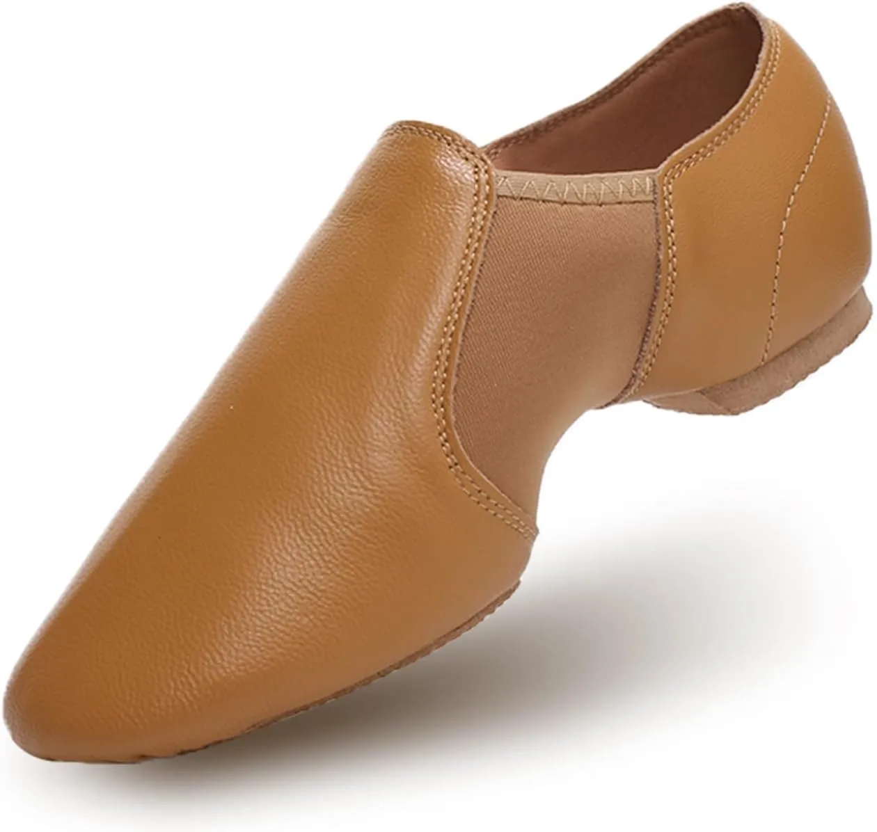 Jazz Shoes for Girls Slip-On Dance Shoes Genuine Leather Jazz Dance Shoes for Girls Boys（Little Kid/Big Kid）