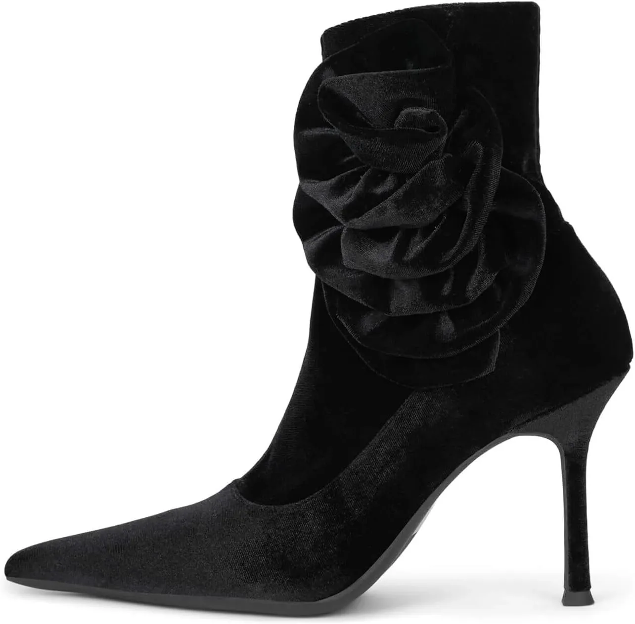 Jeffrey Campbell FLORETTE Boots Black Crushed Velv