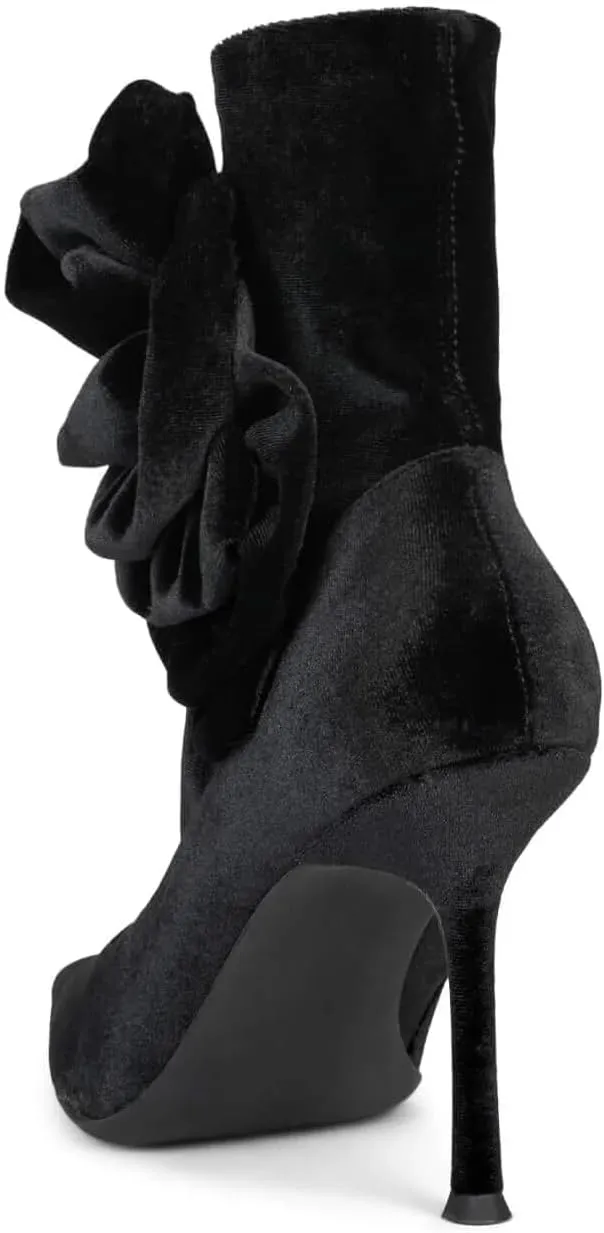 Jeffrey Campbell FLORETTE Boots Black Crushed Velv