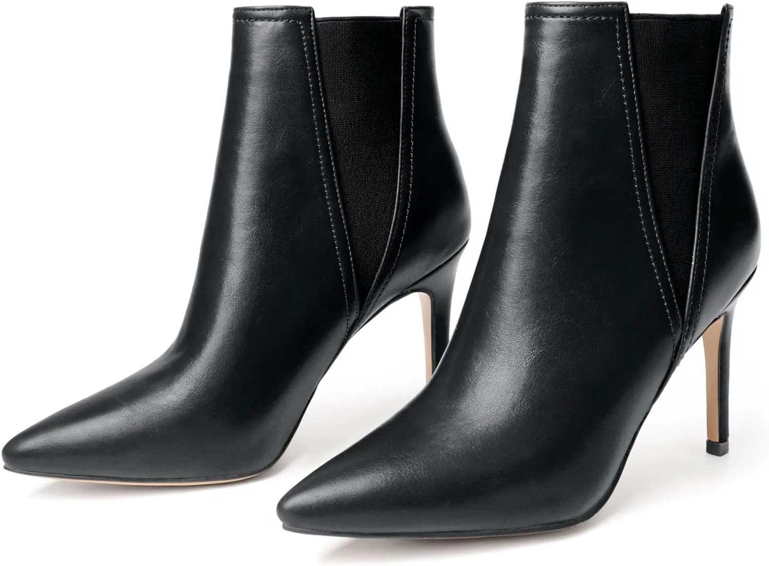 JOY IN LOVE Women's Ankle Boots Middle Heel Pointed Toe Stiletto Boots