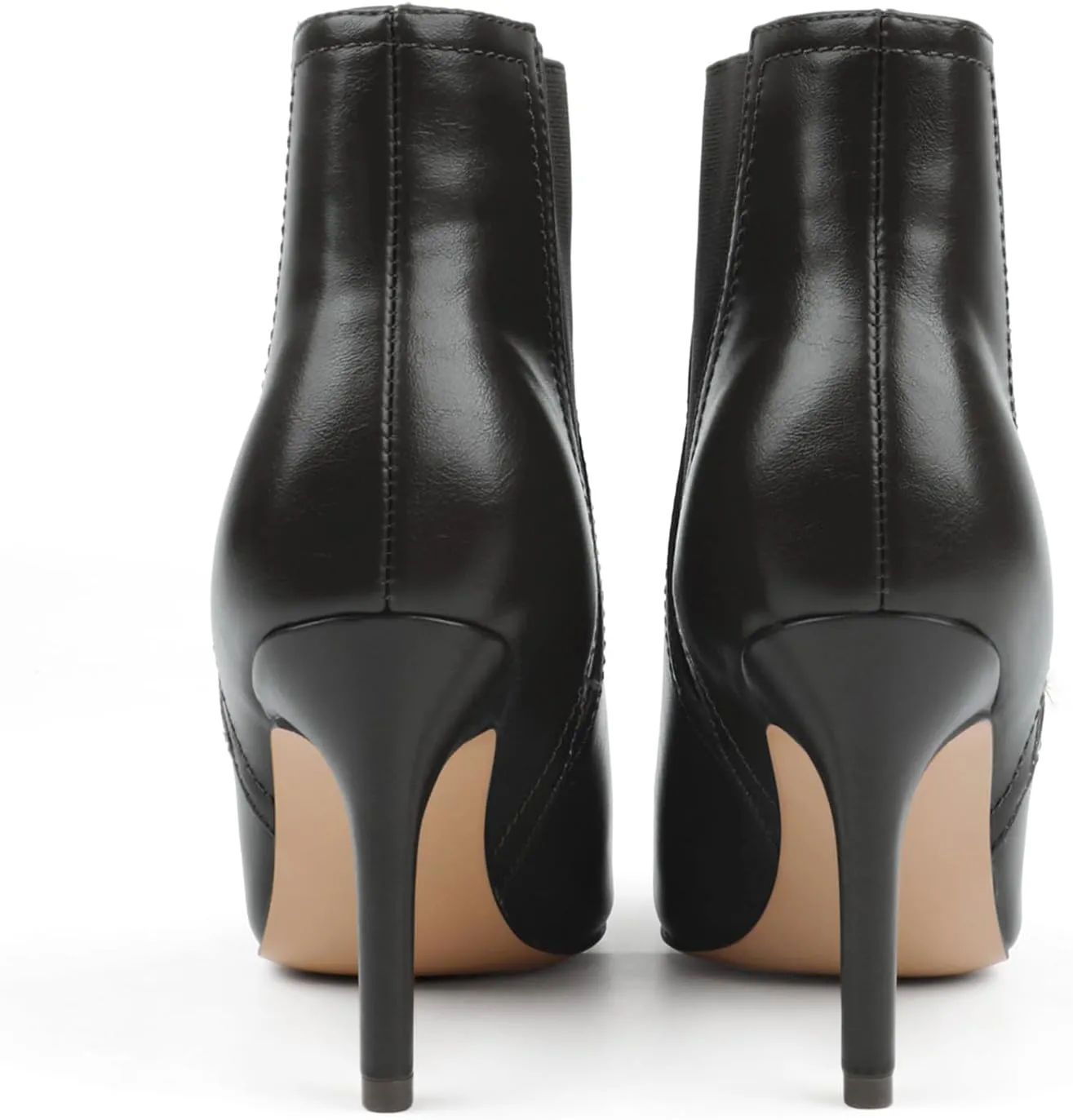 JOY IN LOVE Women's Ankle Boots Middle Heel Pointed Toe Stiletto Boots