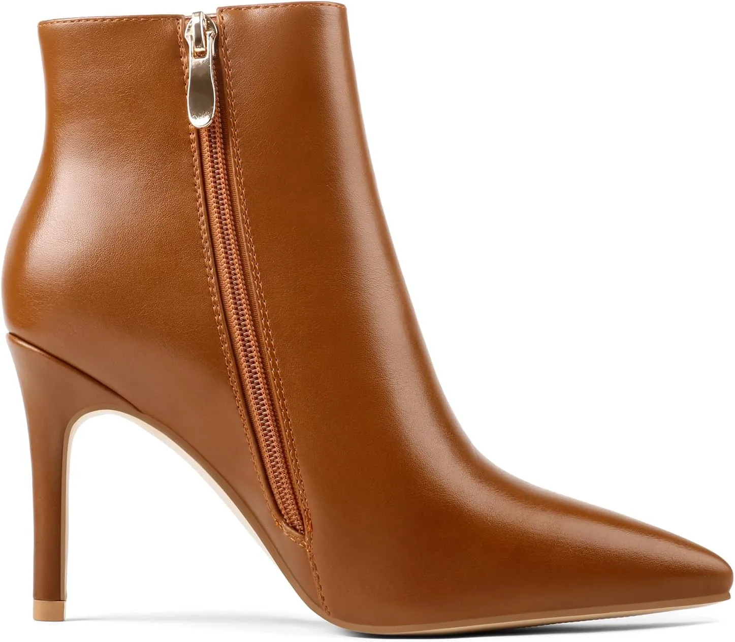 JOY IN LOVE Women's Ankle Boots Middle Heel Pointed Toe Stiletto Boots
