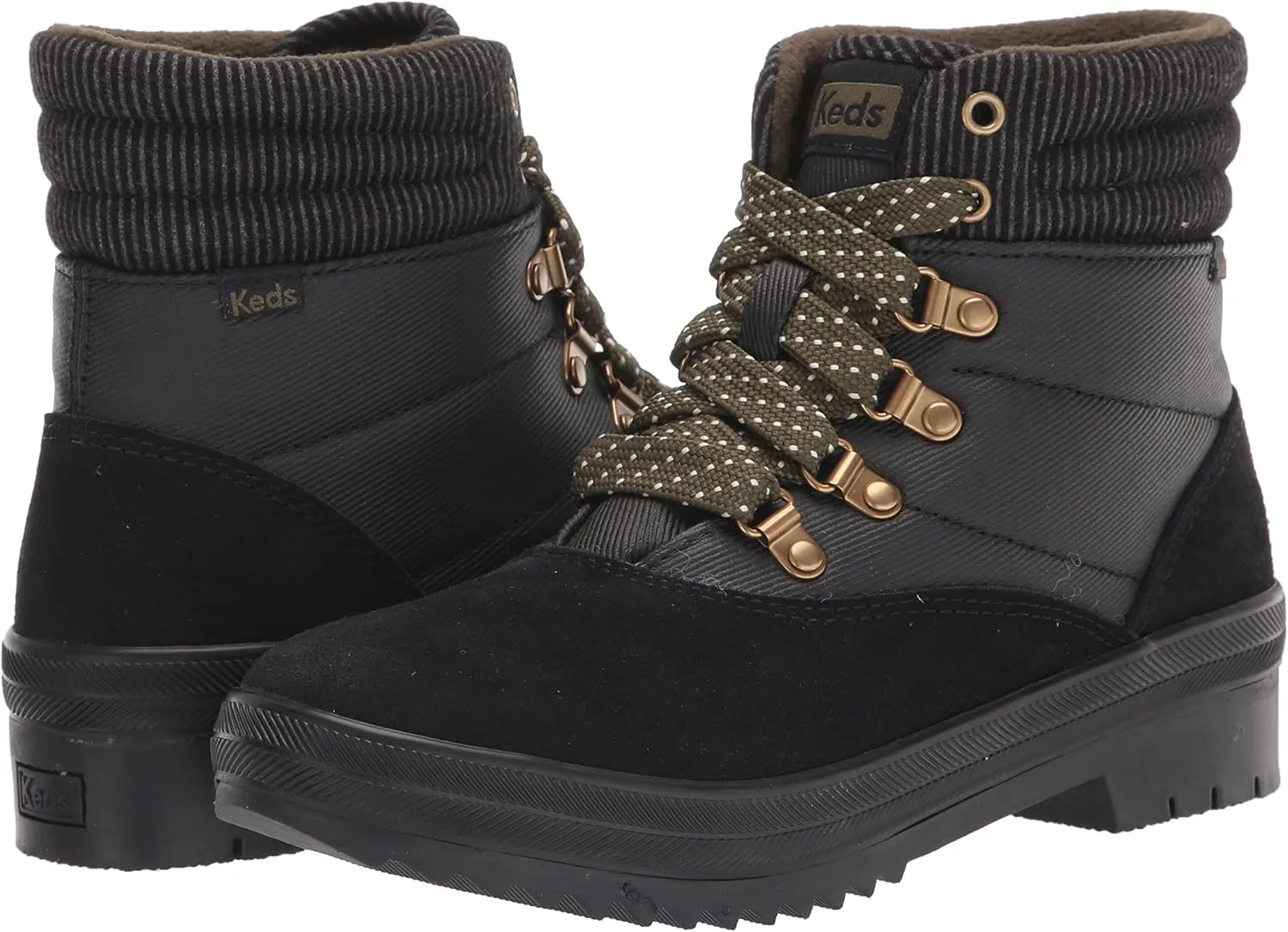 Keds Women's Camp Boot Suede Spalash Twill Velvet Rain