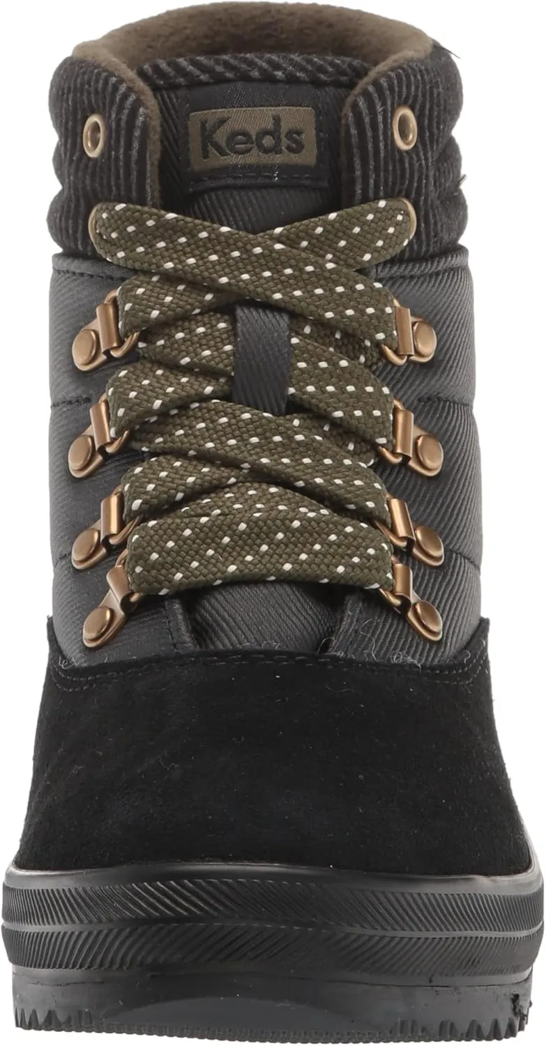 Keds Women's Camp Boot Suede Spalash Twill Velvet Rain