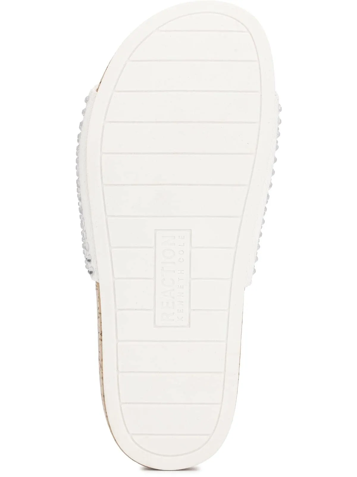 Kenneth Cole Reaction Women's Women's Maila Stretch Jewel Slide Sandal Wedge, White, 5