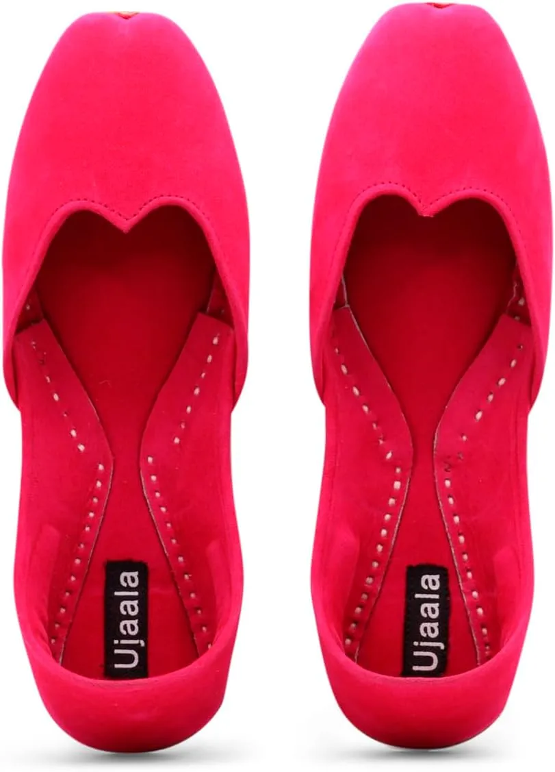 Khussa Women's Velvet Indian Wedding Bridal Mojari Juti Punjabi Plain Jutti Plain Khussa