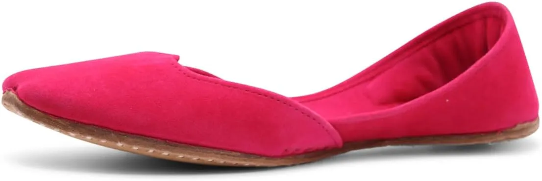 Khussa Women's Velvet Indian Wedding Bridal Mojari Juti Punjabi Plain Jutti Plain Khussa