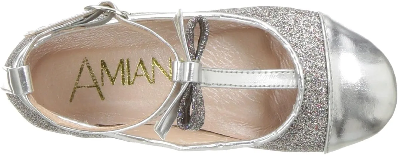 Kid's Glitter T-Strap Flat
