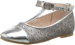Kid's Glitter T-Strap Flat