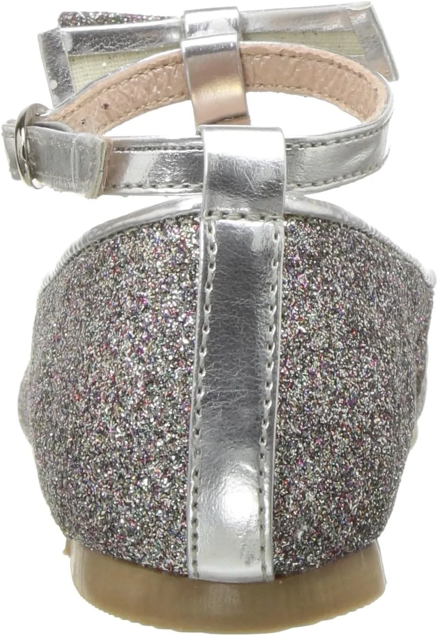 Kid's Glitter T-Strap Flat